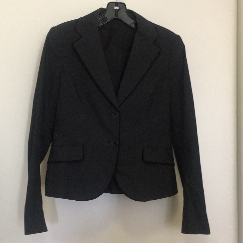 Theory Blazer Navy and Black Pinstripe